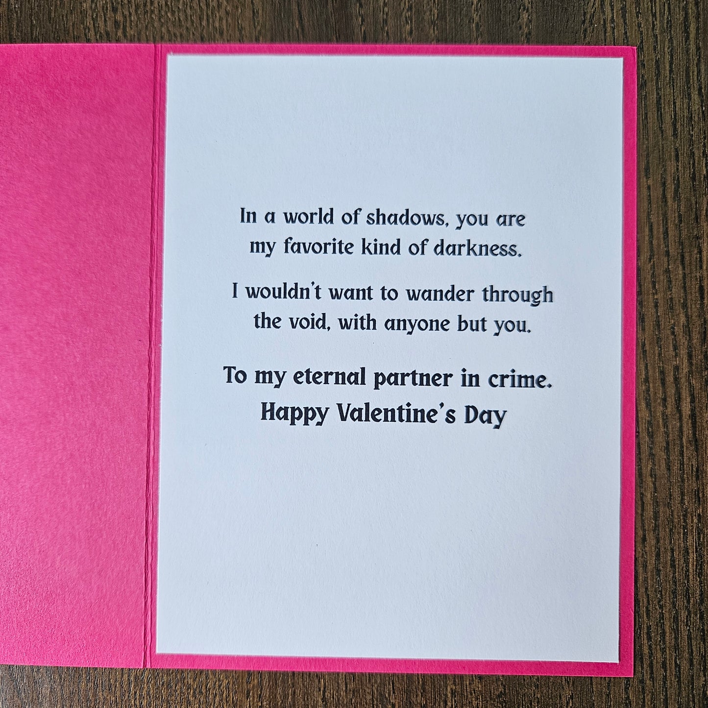 Gothic Valentines Day Card, Handmade Stitched Dark Heart Romantic, Message Inside