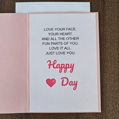 Handmade Love Card - I Freaking Love You, Colorful Decoupage Card