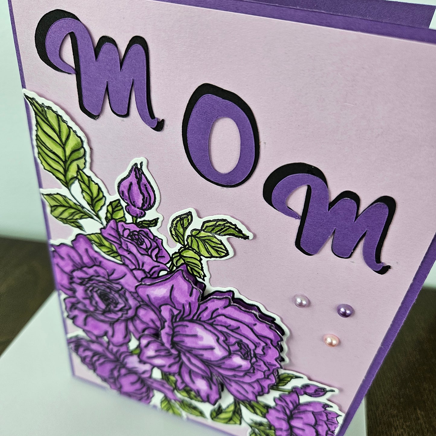 Handmade Mother’s Day Card - Blooming Love, Floral Decoupage Design MOM Card