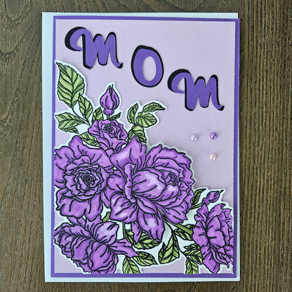 Handmade Mother’s Day Card - Blooming Love, Floral Decoupage Design MOM Card