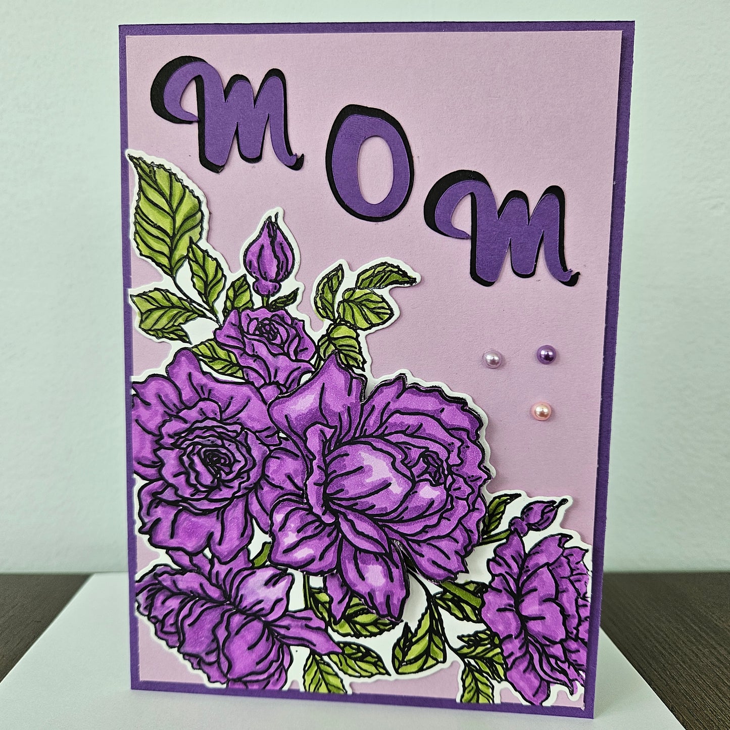 Handmade Mother’s Day Card - Blooming Love, Floral Decoupage Design MOM Card