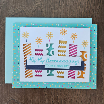 Handmade Birthday Card Bundle – Bold and Bright Die-Cut Design Set Of 4