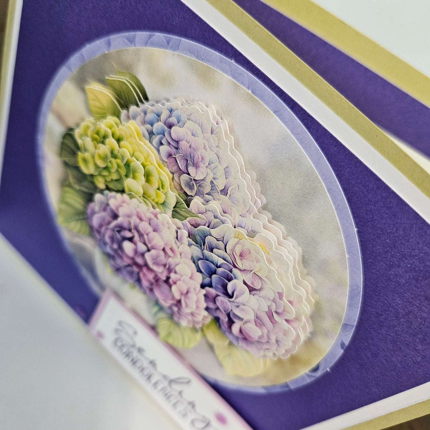 Handmade Sympathy Card, 3D Decoupage Hydrangea Card, Bereavement Greeting Card Encouragement for Grief & Loss, Comforting Heartfelt Message Card