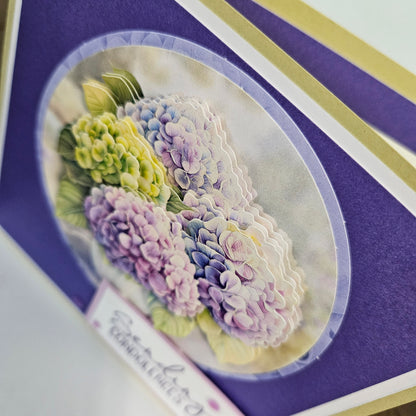 Handmade Sympathy Card, 3D Decoupage Hydrangea Card, Bereavement Greeting Card Encouragement for Grief & Loss, Comforting Heartfelt Message Card