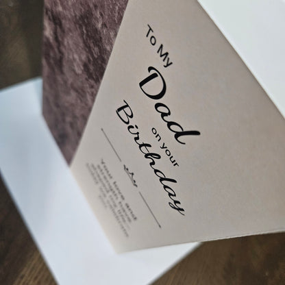 Birthday Card for Dad, Heartfelt Greeting Card for Him, Masculine Design for Father’s Birthday
