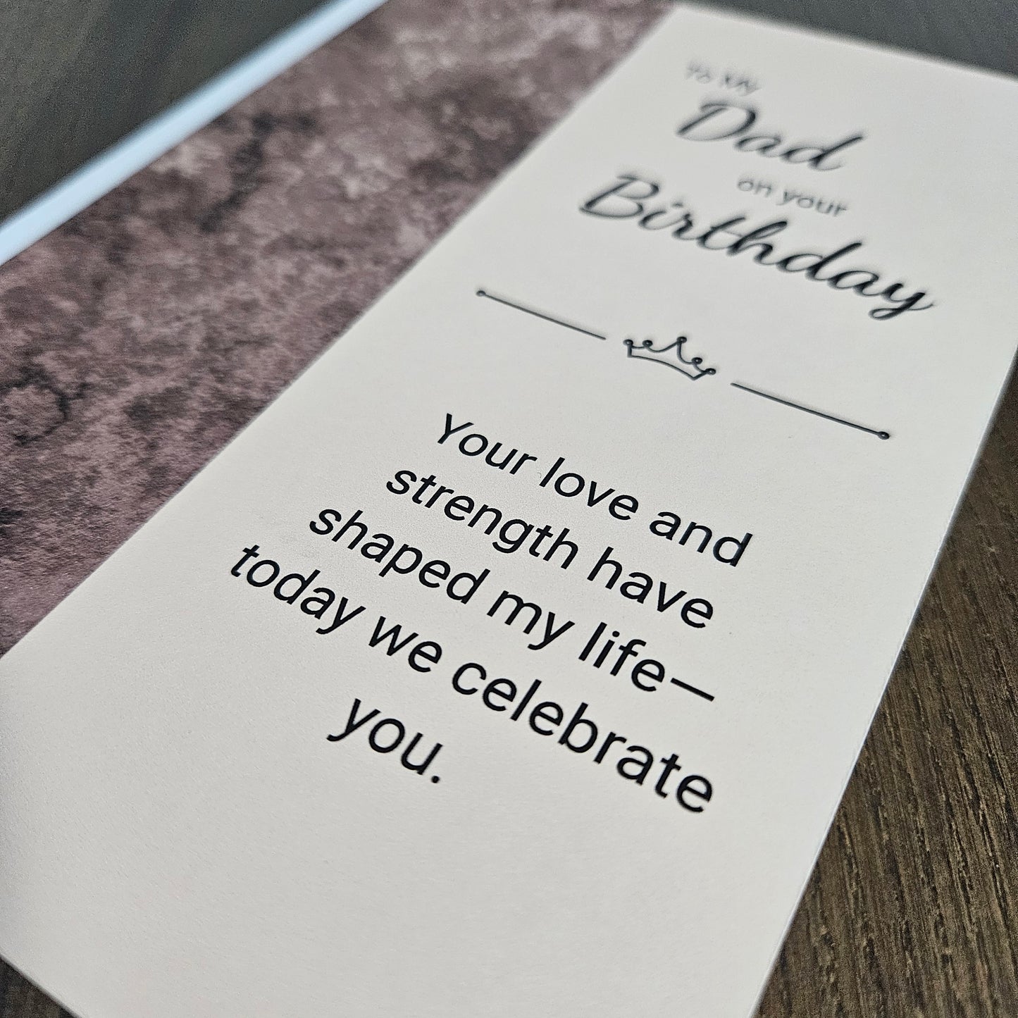 Birthday Card for Dad, Heartfelt Greeting Card for Him, Masculine Design for Father’s Birthday