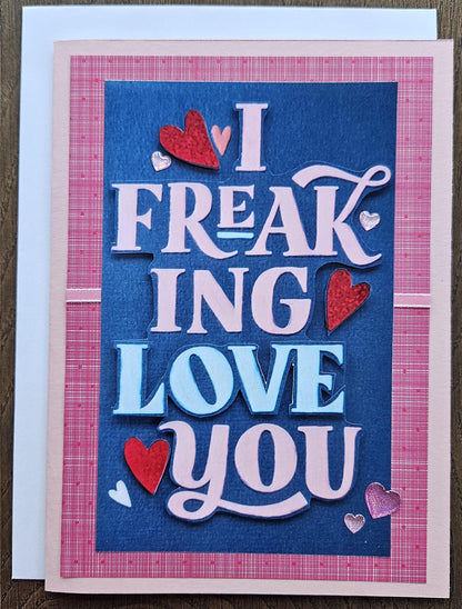 Handmade Valentine's Day Card, 3D Decoupage Card, Personalized Greeting Card, Gift for Her, Gift For Him, Birthday, Anniversary, Love Card