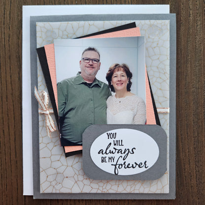 Personalized Handmade Photo Card, Custom Love Greeting Card, Keepsake Card for Couples