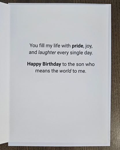 Birthday Card for Son, Heartfelt Greeting Card for Him, Masculine Birthday Card