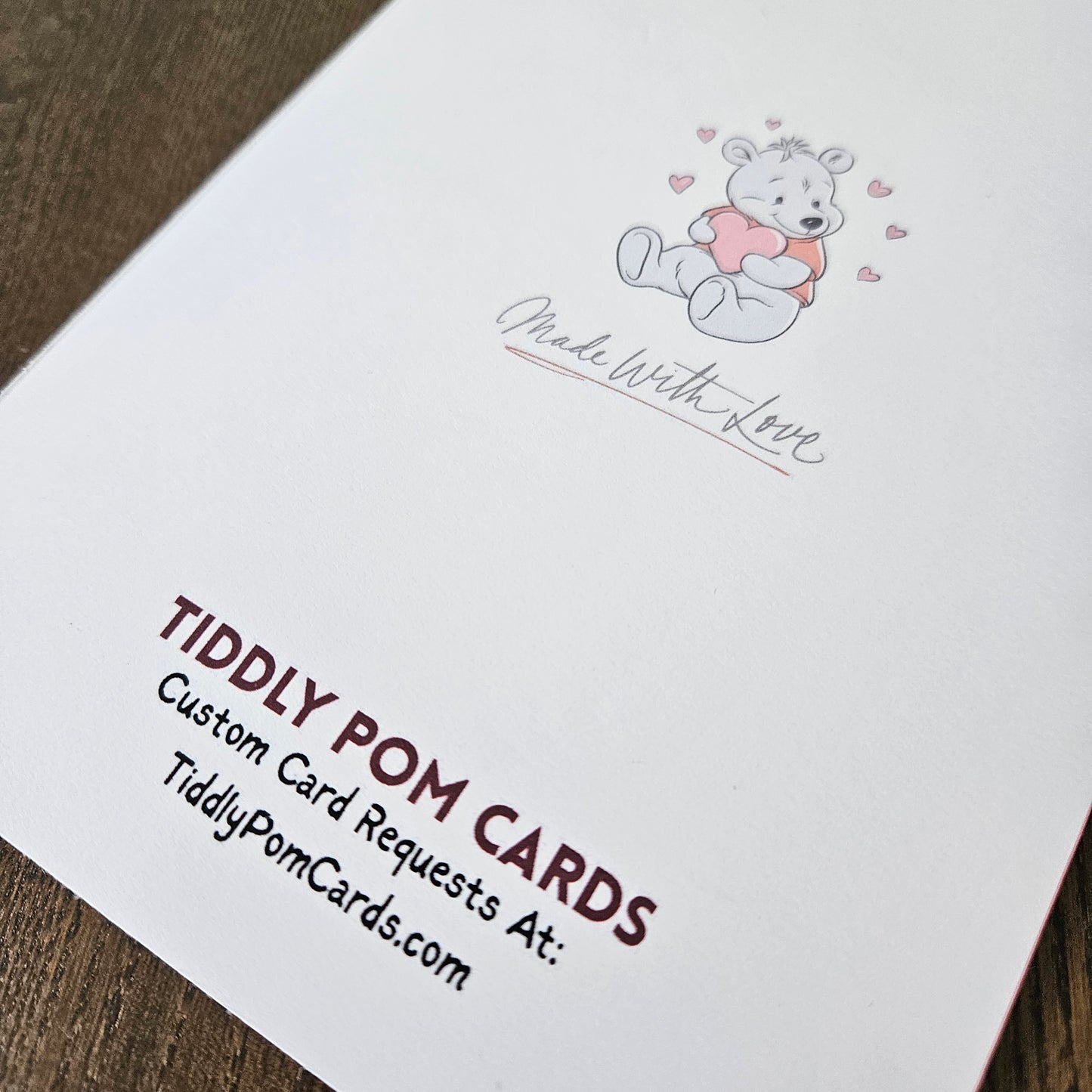 Birthday Card for Wife, Romantic Greeting Card, Heartfelt Message for Her, Pink Hearts